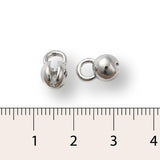 Quetschkalotten platiniert – 6x4 mm (10 Stk.) - PerlineBeads SA