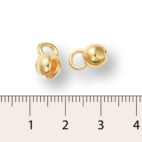 Quetschkalotten vergoldet – 6x4 mm (10 Stk.) - PerlineBeads SA