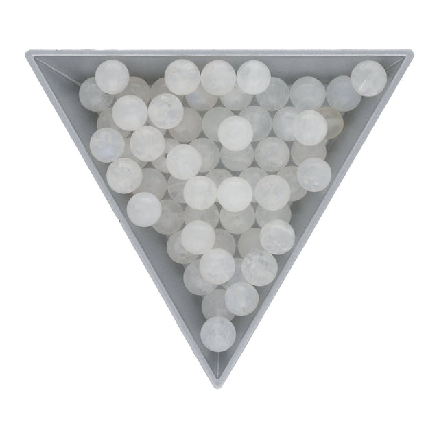 Regenbogen - Mondstein Perlen rund - 6 mm - Weiss - PerlineBeads SA