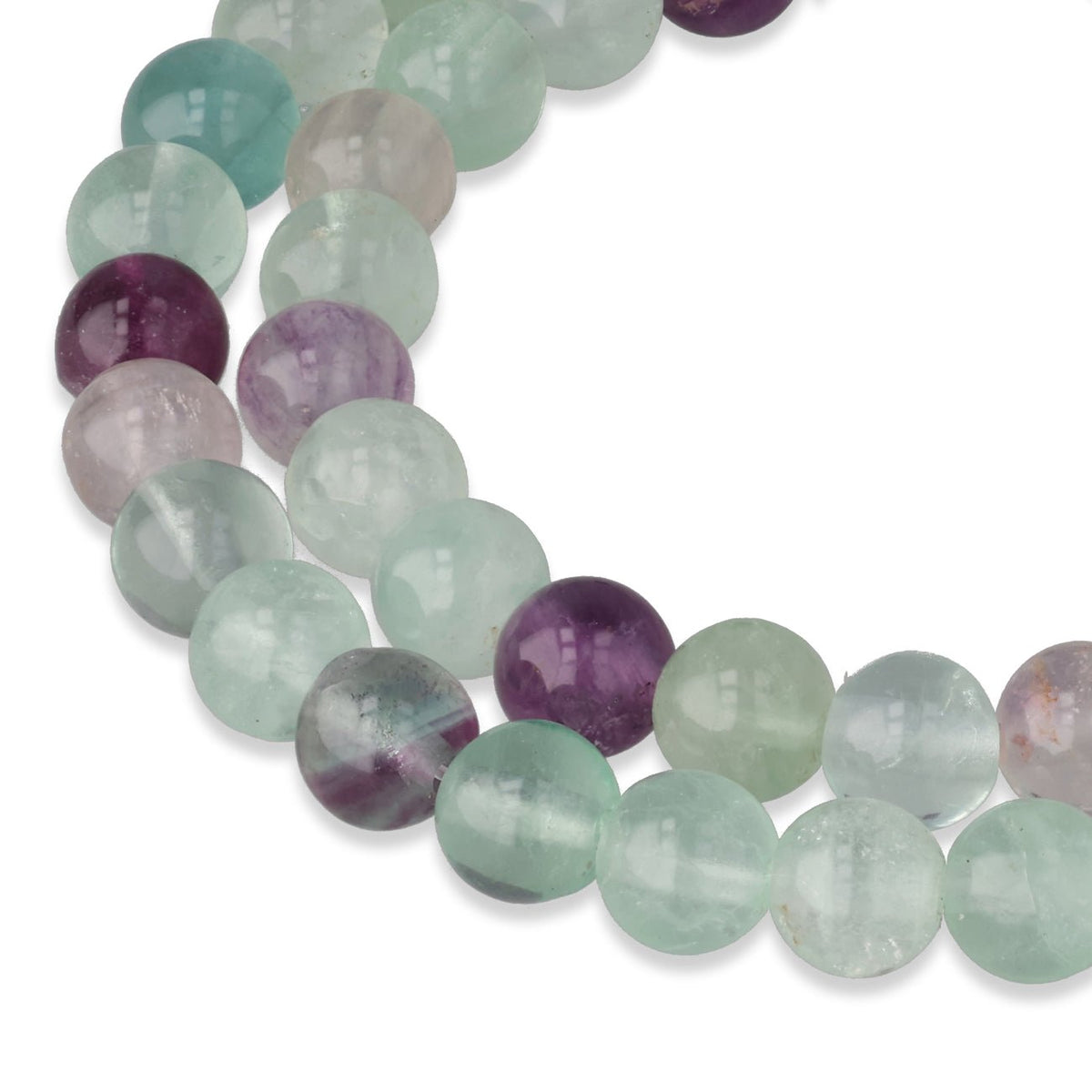 Regenbogenfluorit Perlen · rund · 6 mm - PerlineBeads SA