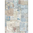 Reispapier - Decoupage "Silent Sea" - Textur - A4 - PerlineBeads SA