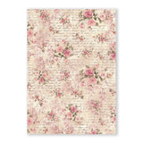 Reispapier "Shabby Rose" Backgrounds - A6 - 8 Motive - PerlineBeads SA
