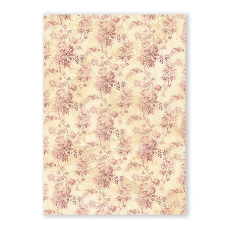 Reispapier "Shabby Rose" Backgrounds - A6 - 8 Motive - PerlineBeads SA