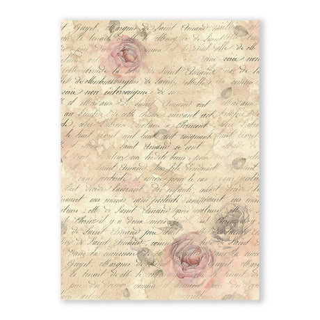 Reispapier "Shabby Rose" Backgrounds - A6 - 8 Motive - PerlineBeads SA