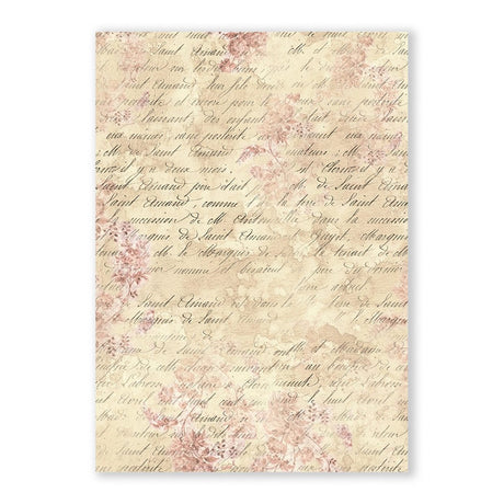 Reispapier "Shabby Rose" Backgrounds - A6 - 8 Motive - PerlineBeads SA