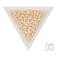 Rizo Glasperlen - 2,5 x 6 mm - Chalk White Champagne Luster - PerlineBeads SA