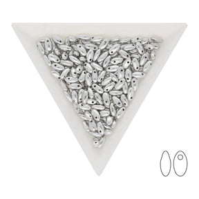 Rizo Glasperlen - 2,5 x 6 mm - Crystal Labrador Full - PerlineBeads SA