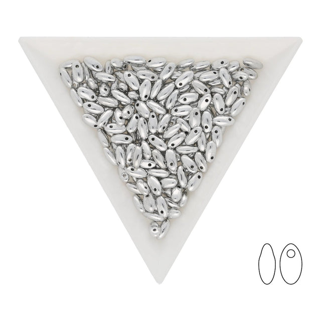 Rizo Glasperlen - 2,5 x 6 mm - Crystal Labrador Full - PerlineBeads SA