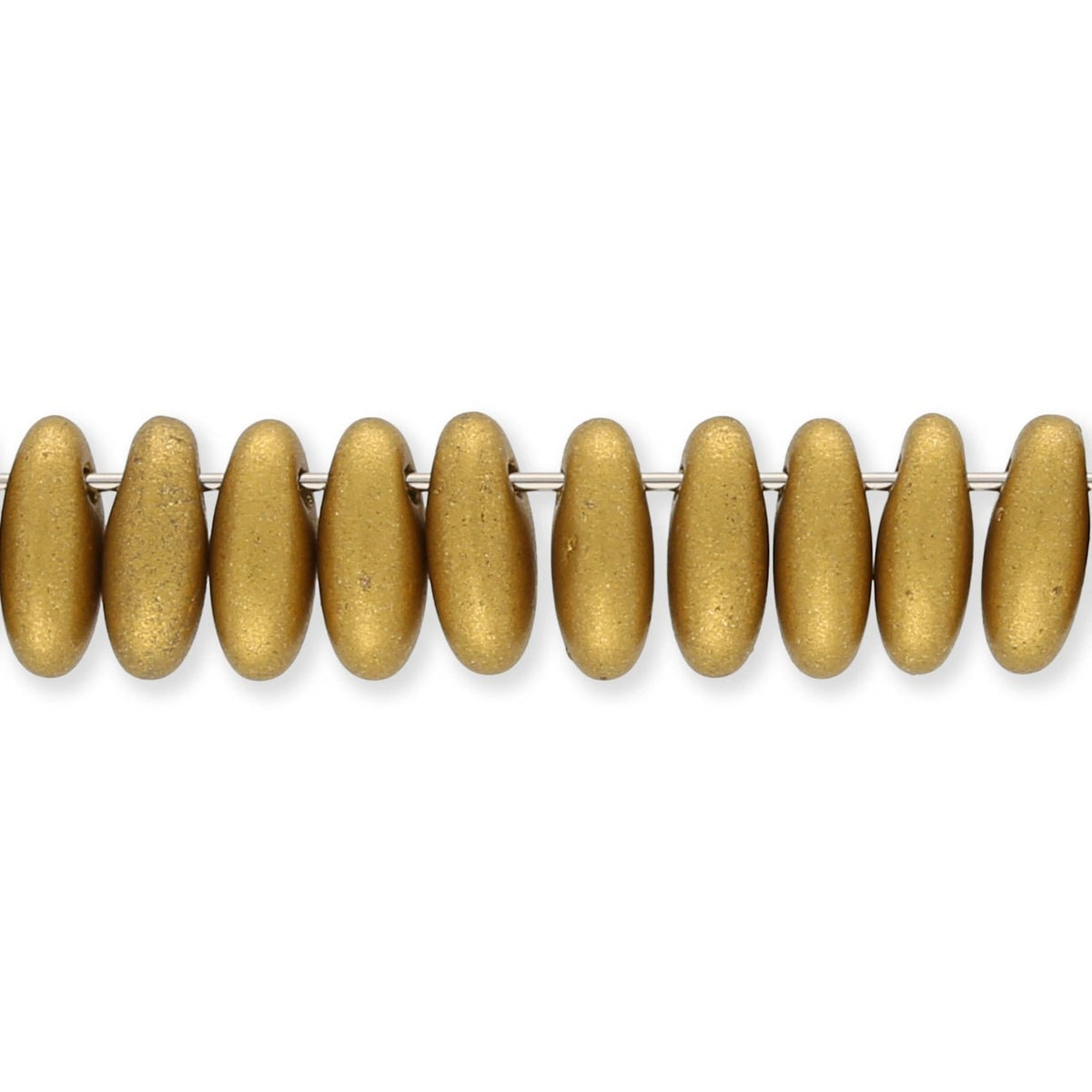Rizo Glasperlen - 2,5 x 6 mm - Crystal Olive Gold - PerlineBeads SA