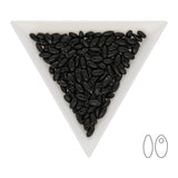Rizo Glasperlen - 2,5 x 6 mm - Jet - PerlineBeads SA