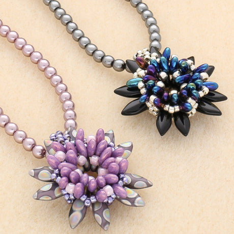 Rizo Glasperlen - 2,5 x 6 mm - Jet Blue Iris - PerlineBeads SA