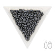 Rizo Glasperlen - 2,5 x 6 mm - Jet Hematite - PerlineBeads SA