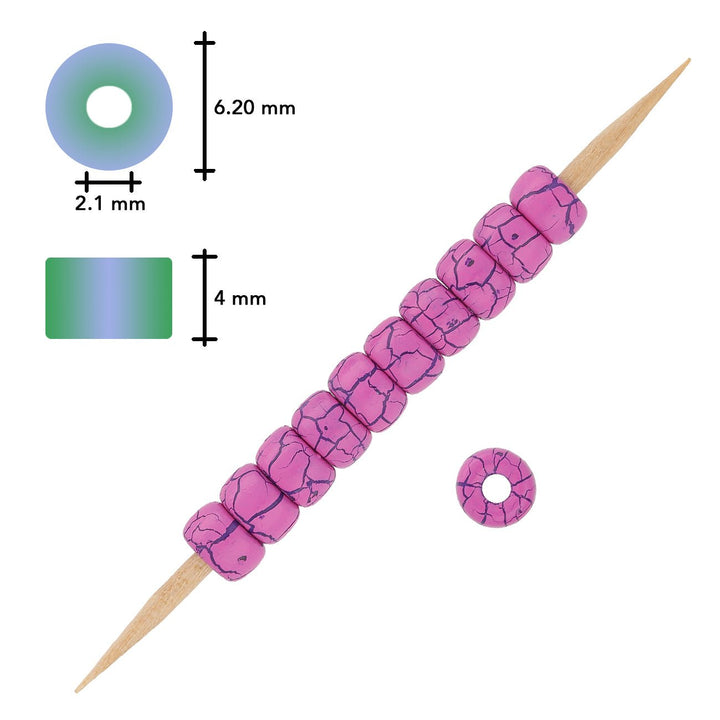 Rocailles Perlen Matubo 2/0 - Ionic Pink/Blue - PerlineBeads