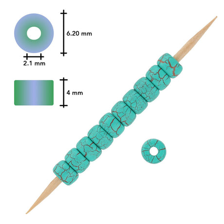 Rocailles Perlen Matubo 2/0 - Ionic Turquoise Green/Brown - PerlineBeads