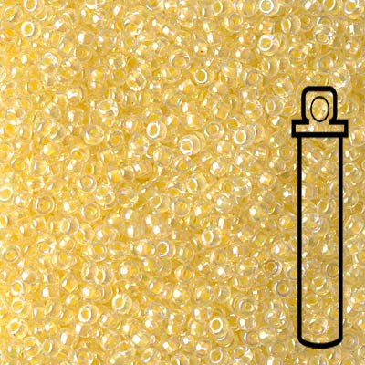 Rocailles - Perlen Miyuki 11/0 – Crystal Lined Light Yellow AB - PerlineBeads