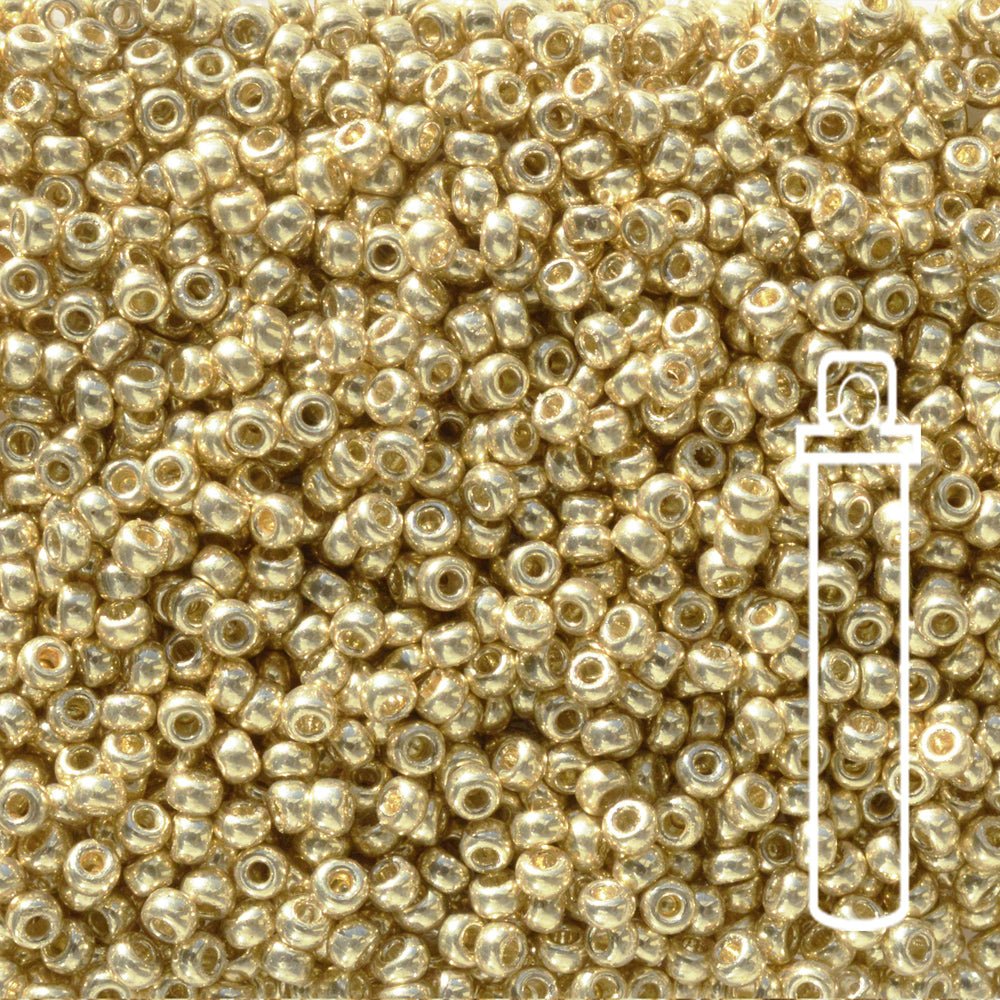 Rocailles - Perlen Miyuki 11/0 – Duracoat Galvanized Pale Gold - PerlineBeads