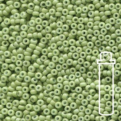 Rocailles - Perlen Miyuki 11/0 – Duracoat Opaque Dyed Spring Green - PerlineBeads SA