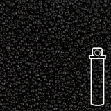 Rocailles - Perlen Miyuki 15/0 – Matte Black - PerlineBeads SA