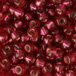 Rocailles-Perlen Miyuki 6/0 – Duracoat Silverlined Dyed Raspberry - PerlineBeads SA