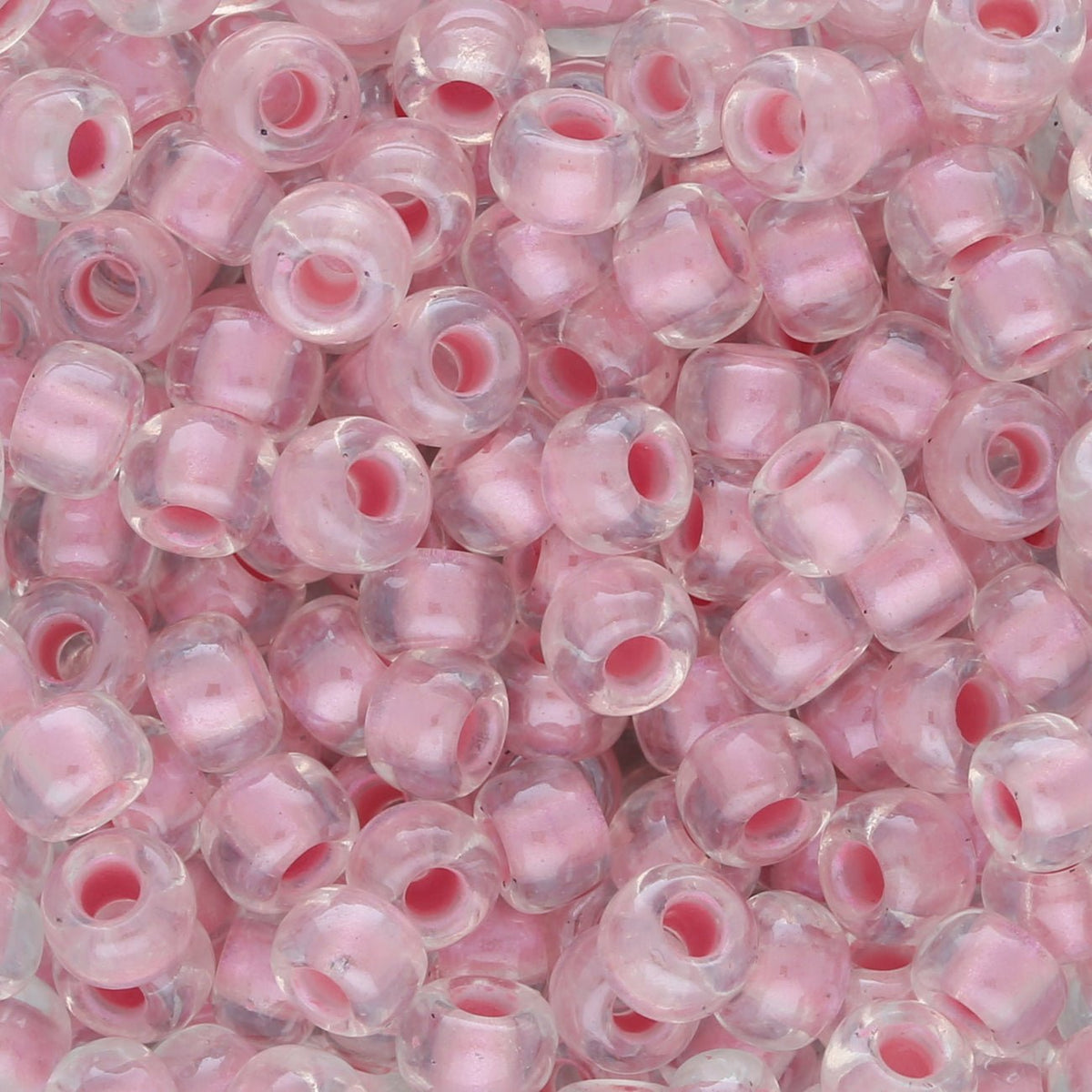 Rocailles - Perlen Miyuki 6/0 – Inside Dyed Pearlize Bright Pink - PerlineBeads SA