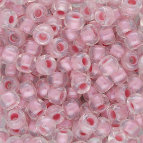 Rocailles - Perlen Miyuki 6/0 – Inside Dyed Pearlize Bright Pink - PerlineBeads SA