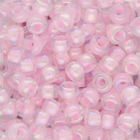 Rocailles - Perlen Miyuki 6/0 – Pink Lined Crystal AB - PerlineBeads SA