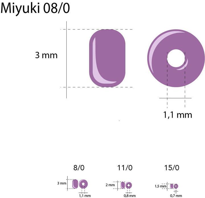 Rocailles - Perlen Miyuki 8/0 – Luminous Flamingo - PerlineBeads