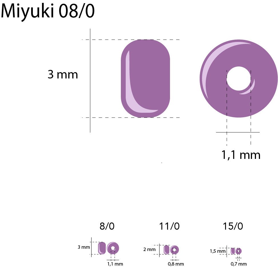 Rocailles - Perlen Miyuki 8/0 – Luminous Limeade - PerlineBeads