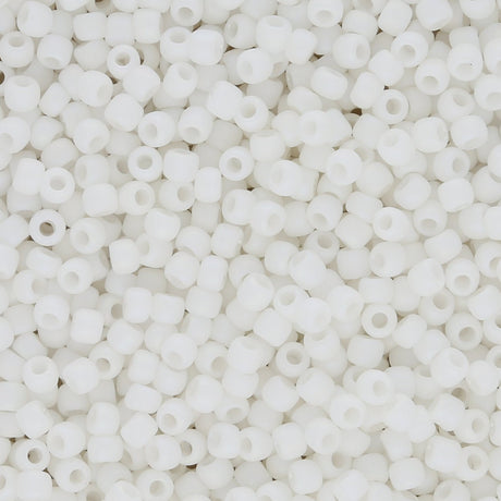 Rocailles - Perlen Toho 11/0 – Matte - Color Opaque - Rainbow White - PerlineBeads SA