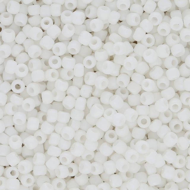 Rocailles - Perlen Toho 11/0 – Matte - Color Opaque - Rainbow White - PerlineBeads SA