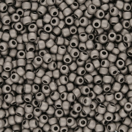 Rocailles - Perlen Toho 11/0 – Metallic Frosted Antique Silver - PerlineBeads SA