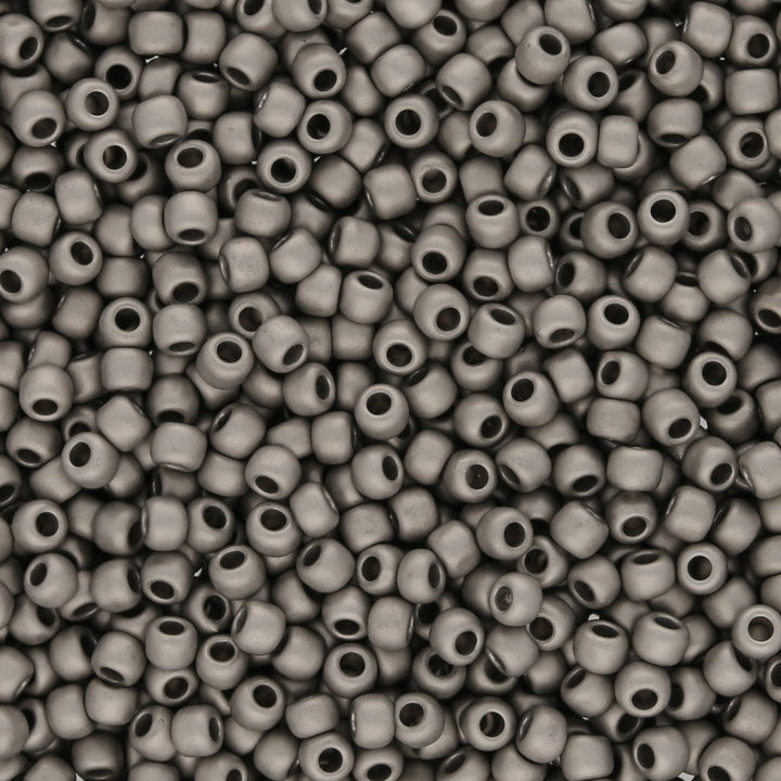 Rocailles - Perlen Toho 11/0 – Metallic Frosted Antique Silver - PerlineBeads SA