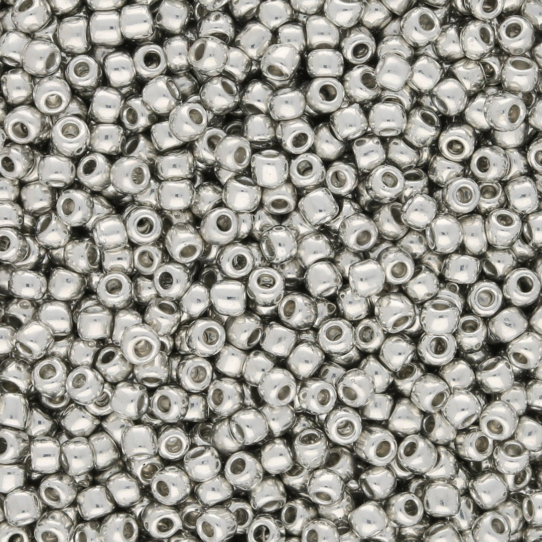 Rocailles - Perlen Toho 11/0 – Metallic Silver - PerlineBeads