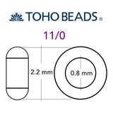 Rocailles - Perlen Toho 11/0 – PermaFinish Metallic Polaris - PerlineBeads SA