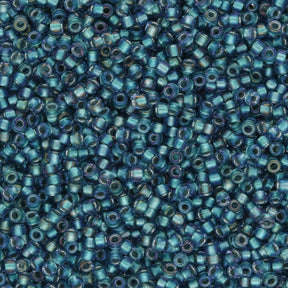 Rocailles - Perlen Toho 15/0 – Inside - Color Rainbow Crystal/Green Teal - Lined - PerlineBeads SA