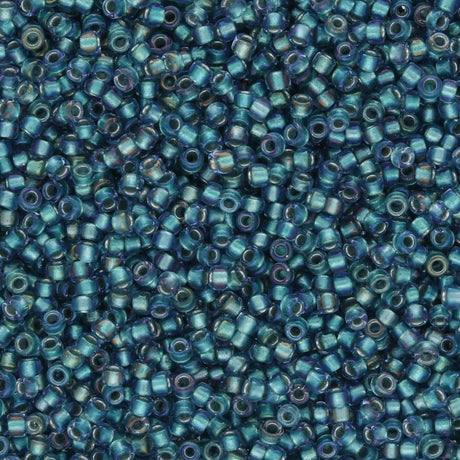 Rocailles - Perlen Toho 15/0 – Inside - Color Rainbow Crystal/Green Teal - Lined - PerlineBeads SA