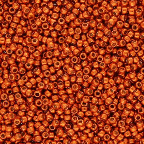 Rocailles - Perlen Toho 15/0 – PermaFinish - Galvanized Saffron - PerlineBeads SA