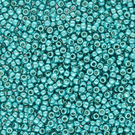 Rocailles - Perlen Toho 15/0 – PermaFinish - Galvanized Teal - PerlineBeads SA