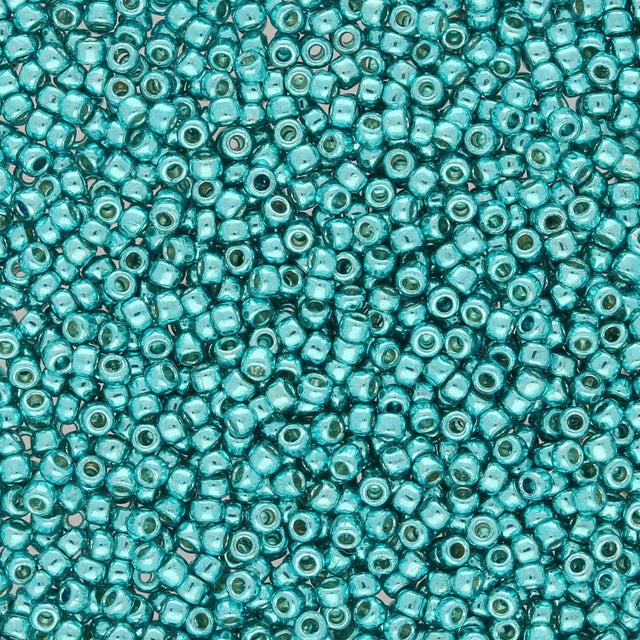 Rocailles - Perlen Toho 15/0 – PermaFinish - Galvanized Teal - PerlineBeads SA