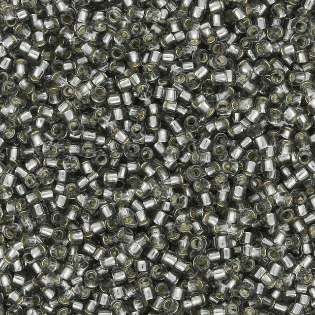 Rocailles - Perlen Toho 15/0 – Silver - Lined Gray - PerlineBeads SA