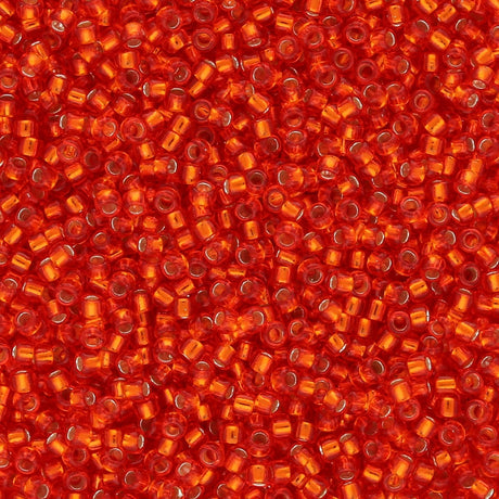 Rocailles - Perlen Toho 15/0 – Silver - Lined Light Siam Ruby - PerlineBeads SA