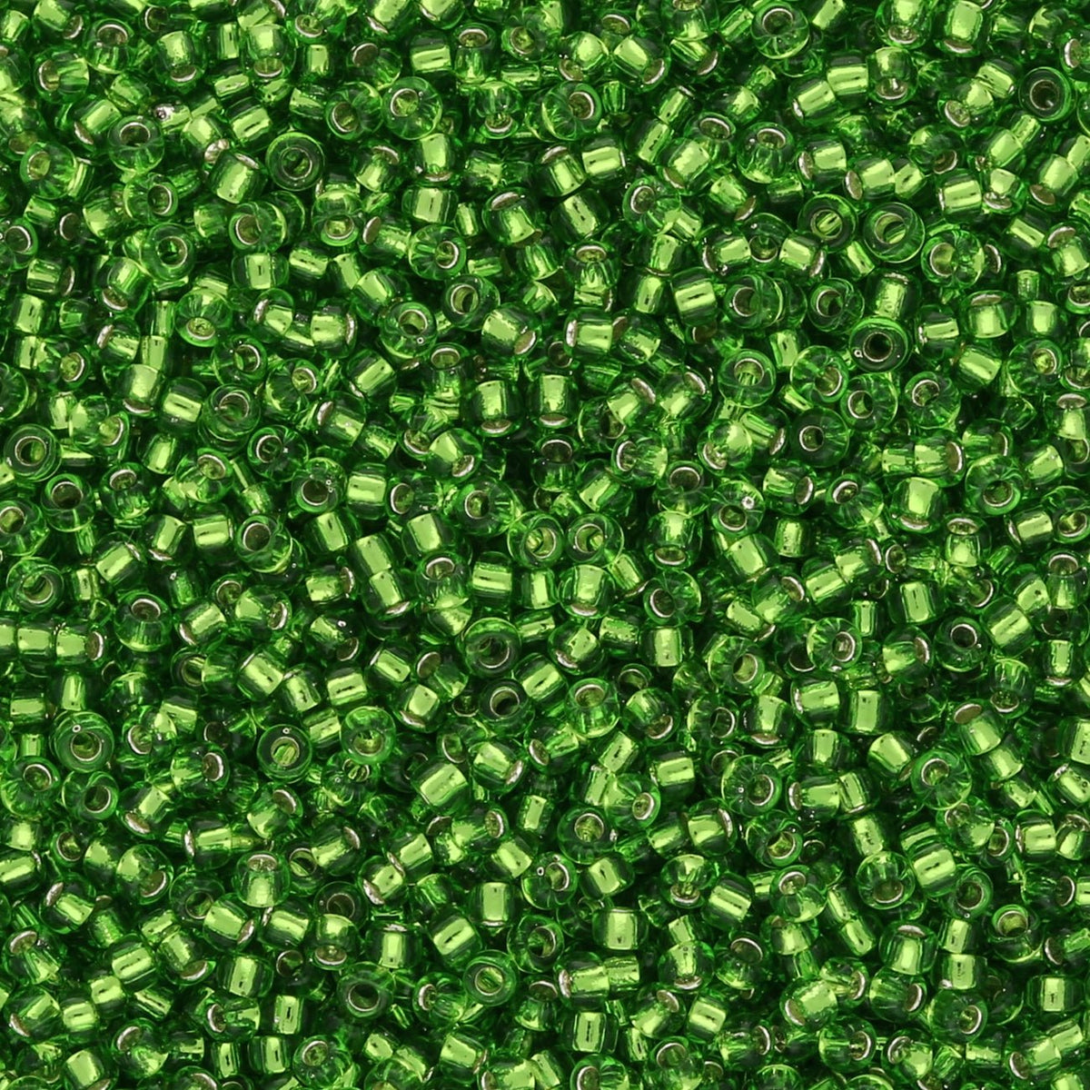 Rocailles - Perlen Toho 15/0 – Silver - Lined Peridot - PerlineBeads SA