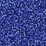 Rocailles - Perlen Toho 15/0 – Silver - Lined Sapphire - PerlineBeads SA