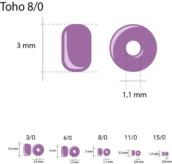 Rocailles-Perlen Toho 8/0 – Hybrid ColorTrends: Milky - Island Paradise - PerlineBeads