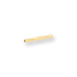 Rohrperle aus Metall, verdreht - 13 mm - Farbe Gold (± 50 Stk.) - PerlineBeads SA