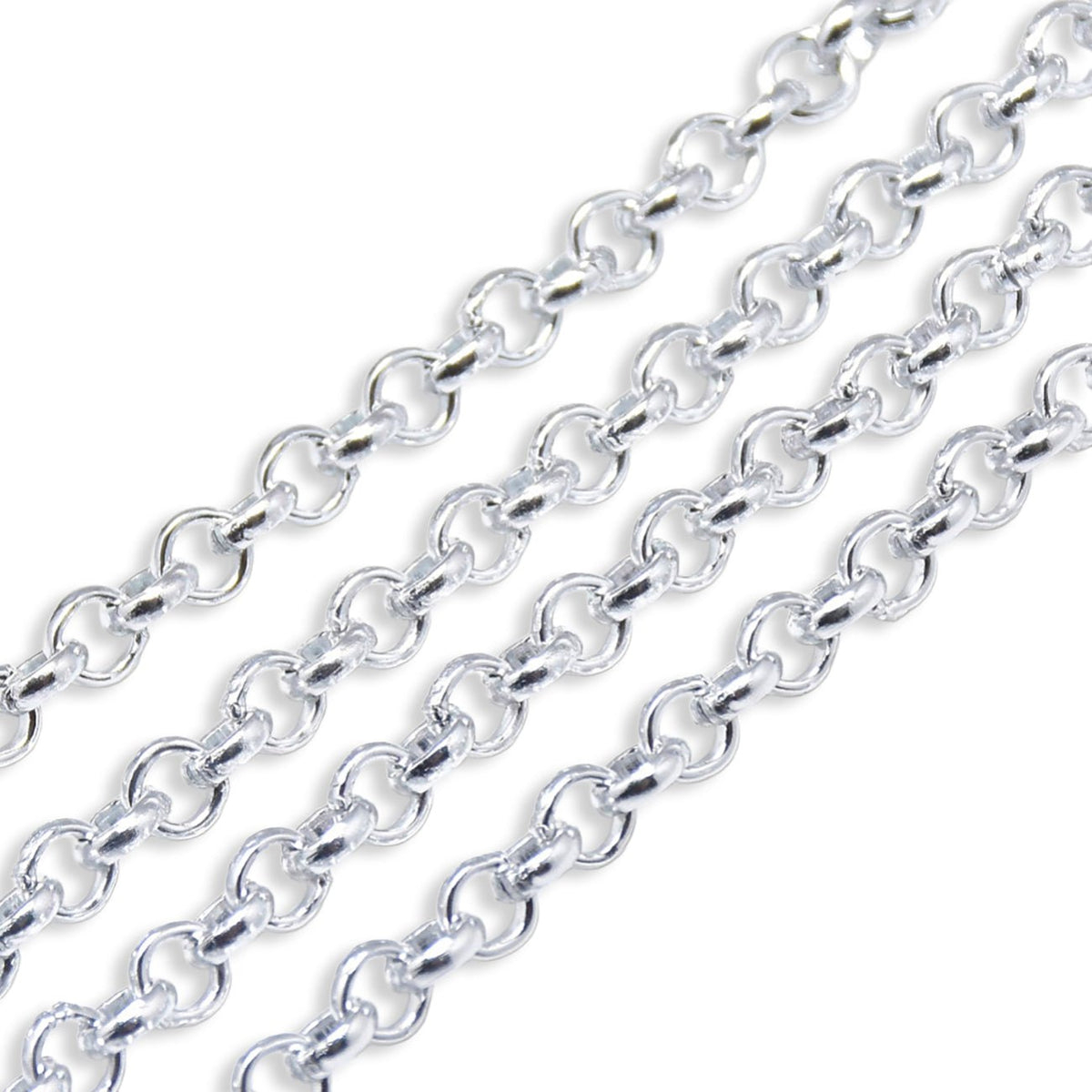 Rolo Aluminiumkette 6 x 2 mm - Silber - PerlineBeads SA