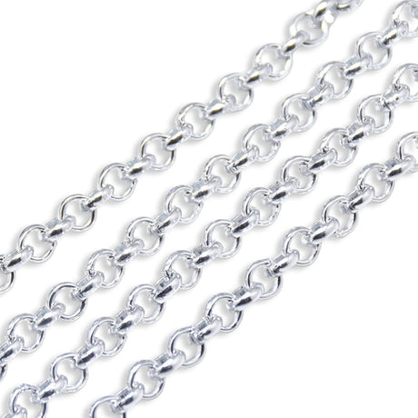 Rolo Aluminiumkette 6 x 2 mm - Silber - PerlineBeads SA