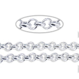 Rolo Aluminiumkette 6 x 2 mm - Silber - PerlineBeads SA