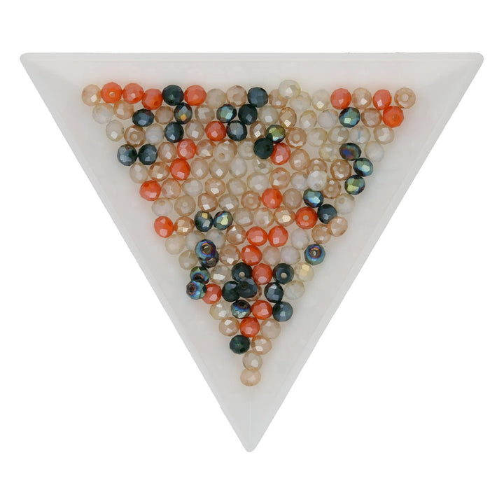 Rondellen aus facettiertem Glas 3.5x3 mm - Orange AB - PerlineBeads