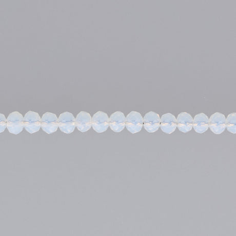 Rondellen aus facettiertem Glas 3x2 mm - Opal - PerlineBeads SA
